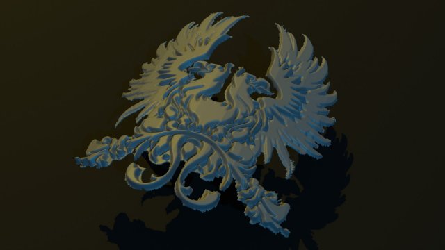 Coat of arms from the Dragon Age game Modelo 3D .c4d .max .obj .3ds .fbx .stl .blend 