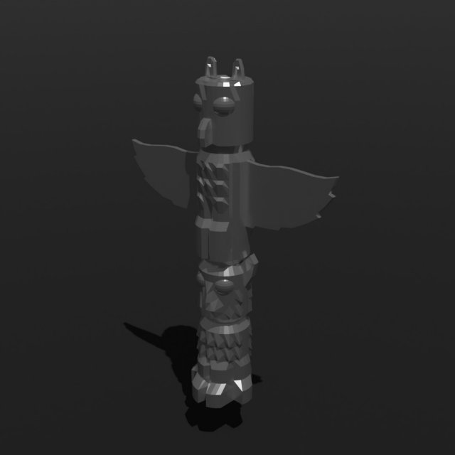 Totem 3D Model .c4d .max .obj .3ds .fbx .stl .blend 