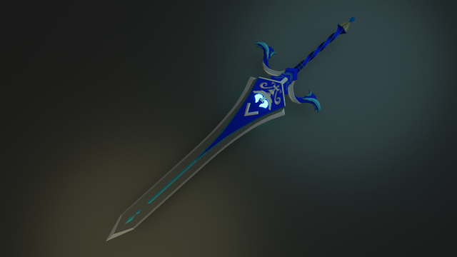 Ceremonial Two-handed Sword from Genshin Impact Model 3D .c4d .max .obj .3ds .fbx .stl .blend 