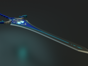 Ceremonial Two-handed Sword from Genshin Impact Model 3D