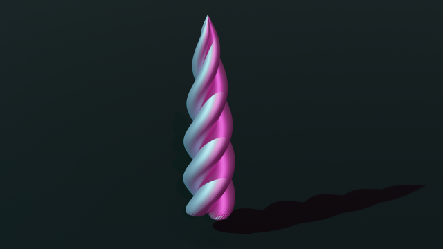 Unicorn horn Modelo 3D .c4d .max .obj .3ds .fbx .stl .blend