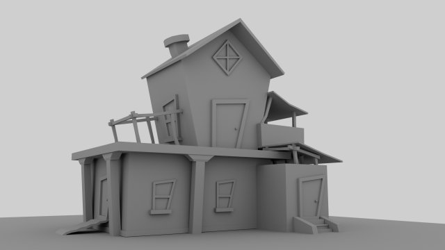 ToonHouse 3D मॉडल .c4d .max .obj .3ds .fbx .stl .blend 