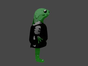 Cartoon Lizard 3D Model