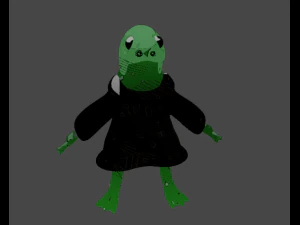 Cartoon Lizard 3D Model