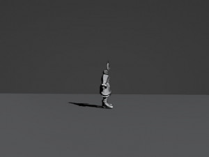 Girl with cat mascara in noair style Modèle 3D