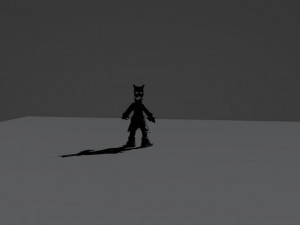 Girl with cat mascara in noair style Modèle 3D