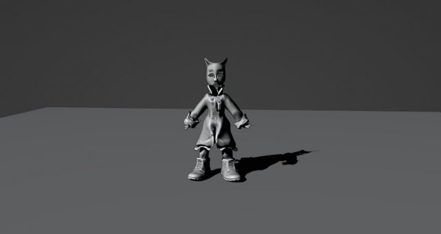 Girl with cat mascara in noair style Modèle 3D .c4d .max .obj .3ds .fbx .stl .blend 