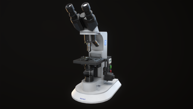 RoschVault Microscope PBR GameReady Modelo 3D .c4d .max .obj .3ds .fbx .stl .blend 