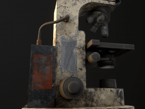 RoschVault Microscope PBR GameReady Modelo 3D