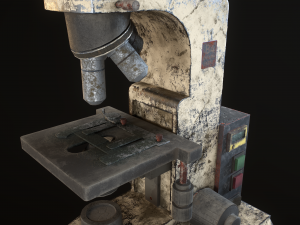 RoschVault Microscope PBR GameReady Modelo 3D