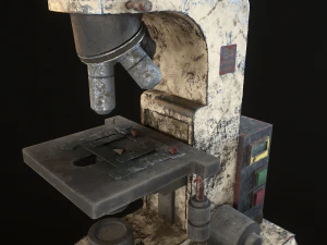RoschVault Microscope PBR GameReady 3D Model