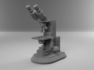 RoschVault Microscope PBR GameReady 3D Model