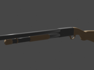 Minimalist 3d Shotgon Model with Low Polygon Model 3D