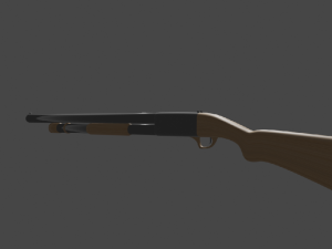 Minimalist 3d Shotgon Model with Low Polygon Model 3D
