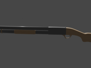 Minimalist 3d Shotgon Model with Low Polygon Model 3D