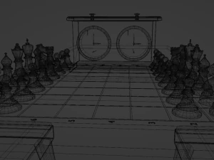 Gameready Chess with Chess Clock 3D Model