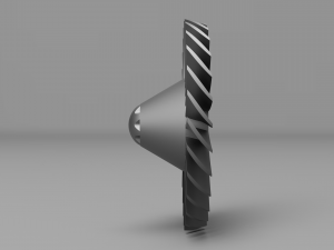 GE TF34 Fan Blade and Nose Cone Model 3D