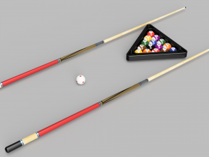Pool Table full kit 3D Model