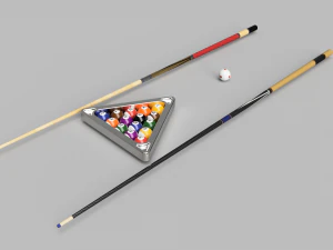 Pool Table full kit 3D Model