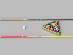 Pool Table full kit 3D Model