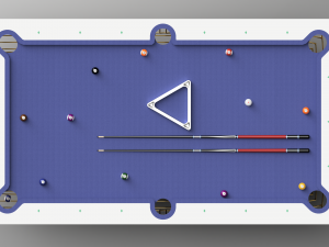 Pool Table full kit 3D Model