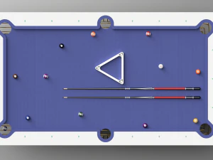 Pool Table full kit 3D Model