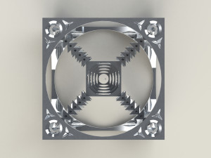 Metal Sculpture CNC Machinable 3D Model