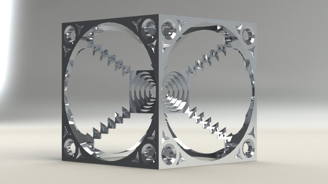 Metal Sculpture CNC Machinable 3D Model .c4d .max .obj .3ds .fbx .stl .blend 