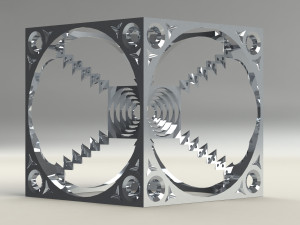 Metal Sculpture CNC Machinable 3D Model