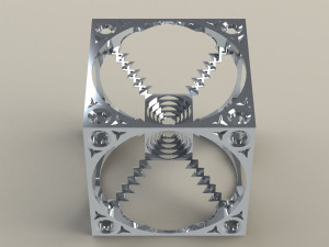 Metal Sculpture CNC Machinable 3D Model