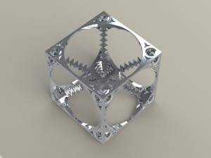 Metal Sculpture CNC Machinable 3D Model