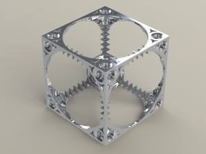 Metal Sculpture CNC Machinable 3D Model