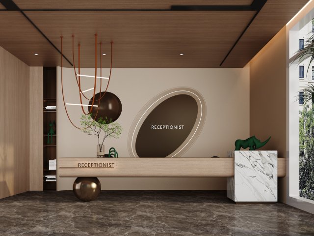 Reception Interior 3D Model .c4d .max .obj .3ds .fbx .stl .blend 