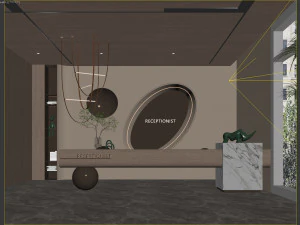 Reception Interior 3D Model