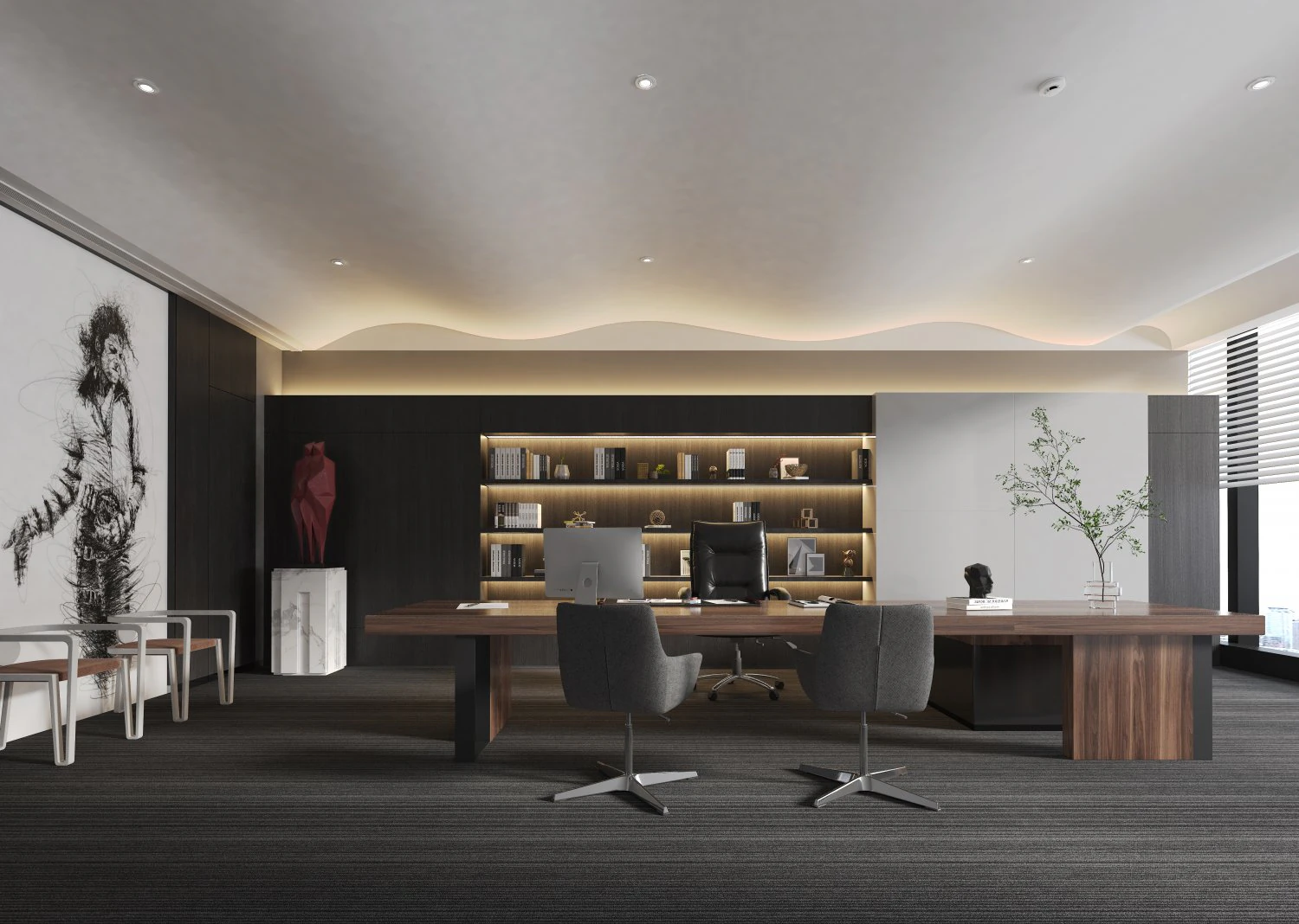 Office 3D Model .c4d .max .obj .3ds .fbx .stl .blend 
