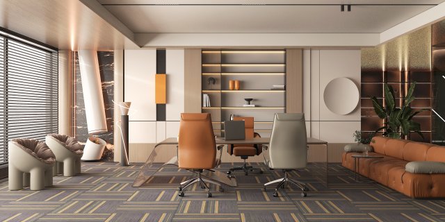 Office 3D Model .c4d .max .obj .3ds .fbx .stl .blend 