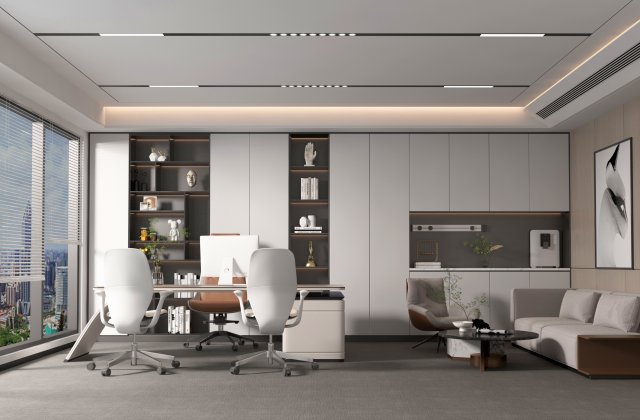 Office Model 3D .c4d .max .obj .3ds .fbx .stl .blend 