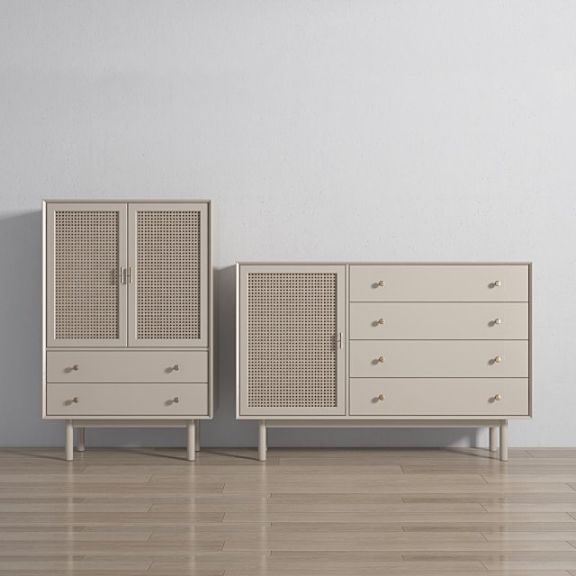 Side cabinet 3D Model .c4d .max .obj .3ds .fbx .stl .blend 