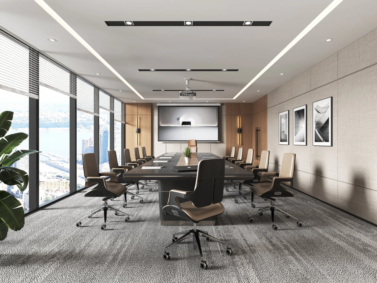 Conference Room 3D Model .c4d .max .obj .3ds .fbx .stl .blend 