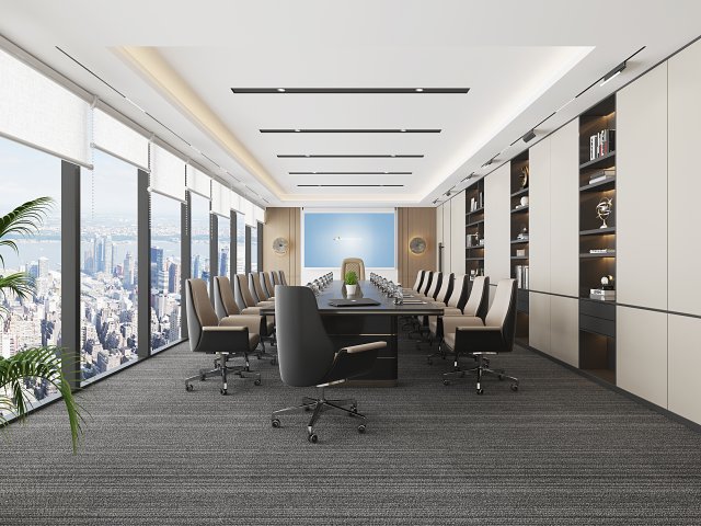 Conference Room 3D मॉडल .c4d .max .obj .3ds .fbx .stl .blend 