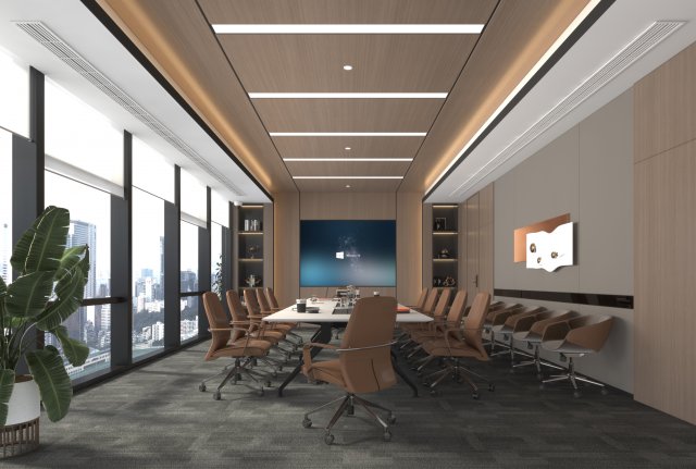 Conference Room Model 3D .c4d .max .obj .3ds .fbx .stl .blend 