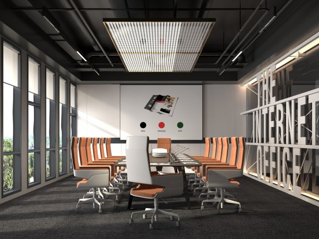 Conference Room 3Dモデル .c4d .max .obj .3ds .fbx .stl .blend 