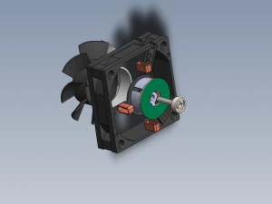 CH3512CB पंखा 3D मॉडल