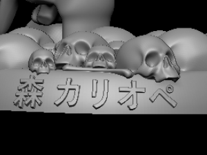 Calliope Mori Life-Sized bust Statue for Printing Model Cetak 3D