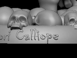 Calliope Mori Life-Sized bust Statue for Printing Model Cetak 3D