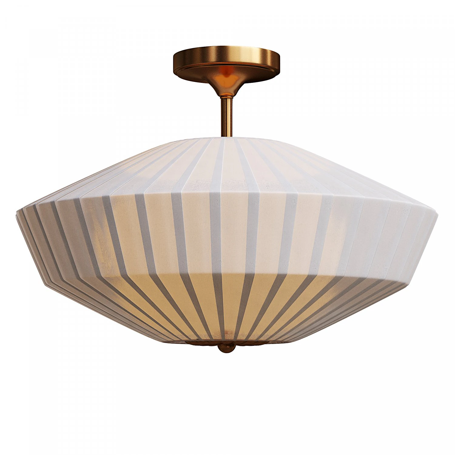 Stefanie Flush Ceiling Light 3D Model .c4d .max .obj .3ds .fbx .stl .blend 