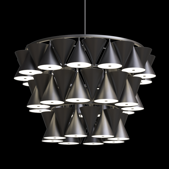 Legatto chandelier 3D 模型 .c4d .max .obj .3ds .fbx .stl .blend 
