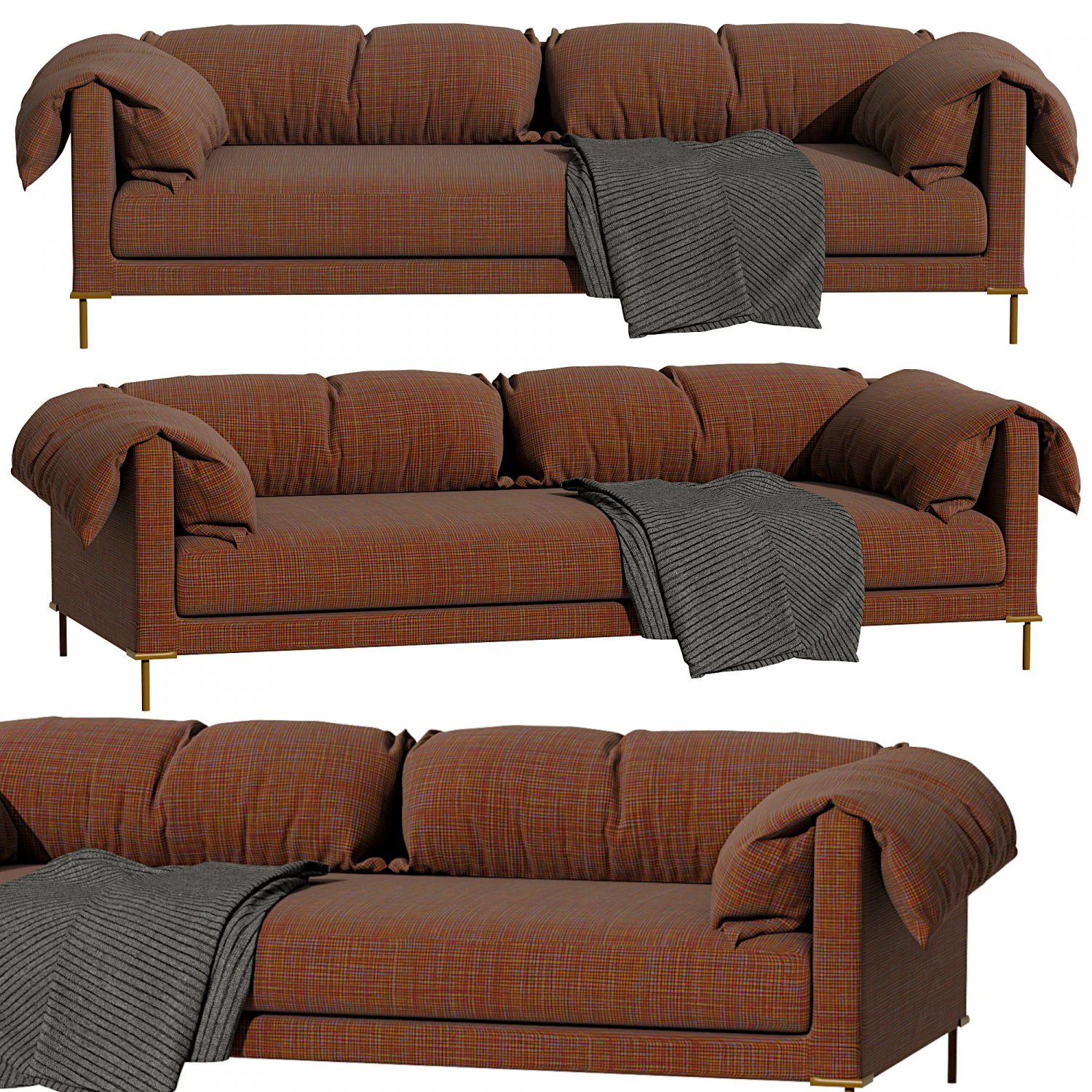 Drop sofa 3D Model .c4d .max .obj .3ds .fbx .stl .blend