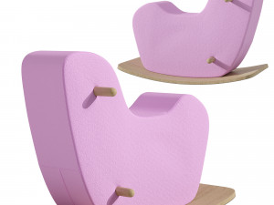 OOH NOO TODDLER ROCKING HORSE - PALE PINK 3D Model