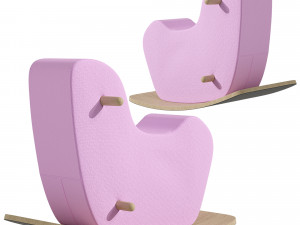OOH NOO TODDLER ROCKING HORSE - PALE PINK 3D Модель